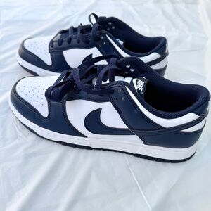 NWOB Nike Dunk Low Retro White Midnight Navy Women's Size 8.5 HF5441-107